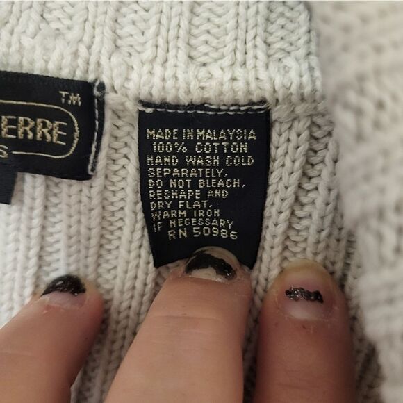 Jeanne Pierre cream collard open cardigan - Picture 5 of 6